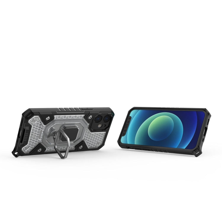 For iPhone 12 mini Space PC+TPU Ring Holder Protective Case