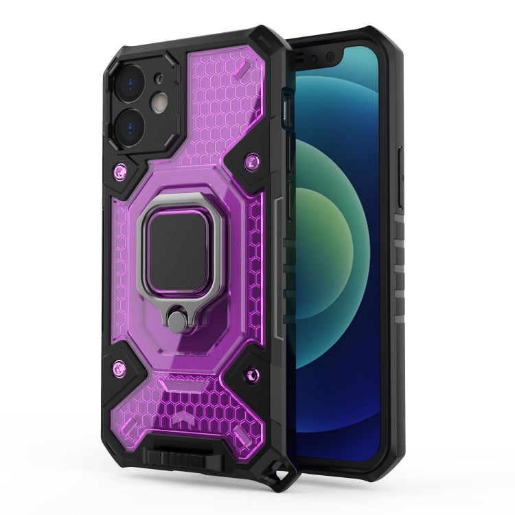 For iPhone 12 mini Space PC+TPU Ring Holder Protective Case