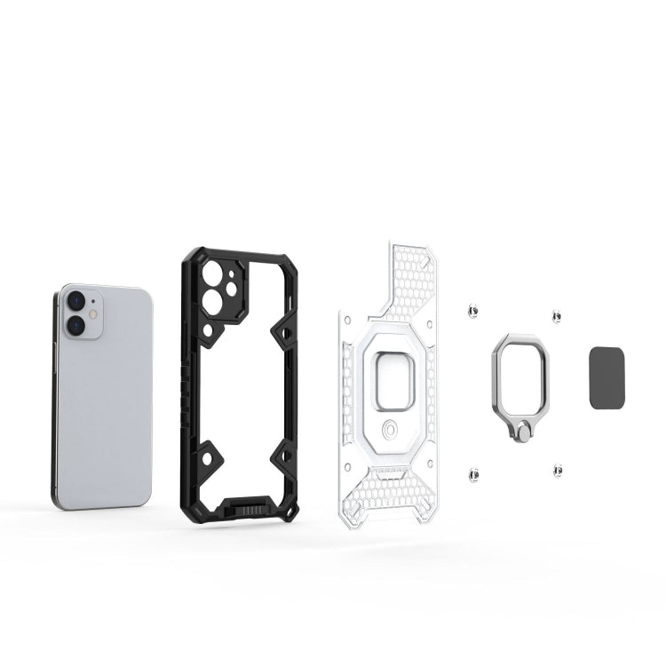 For iPhone 12 mini Space PC+TPU Ring Holder Protective Case