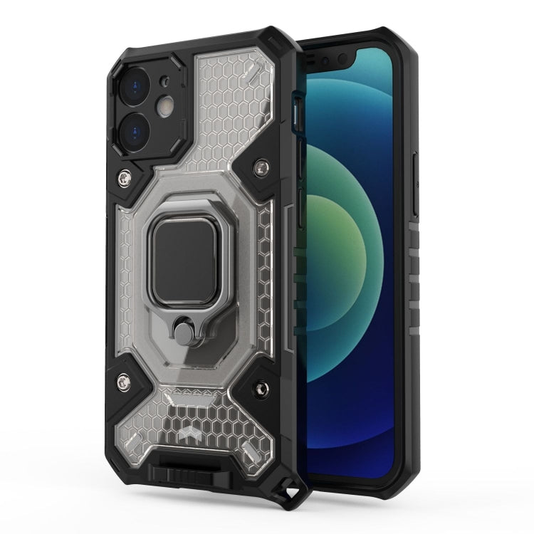 For iPhone 12 mini Space PC+TPU Ring Holder Protective Case