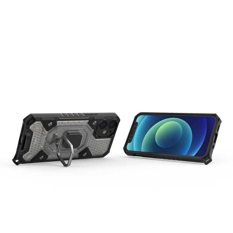 For iPhone 12 mini Space PC+TPU Ring Holder Protective Case