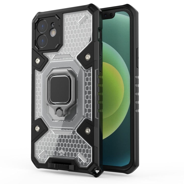 For iPhone 12 Space PC+TPU Ring Holder Protective Case