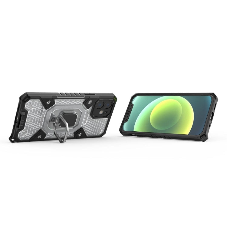For iPhone 12 Space PC+TPU Ring Holder Protective Case