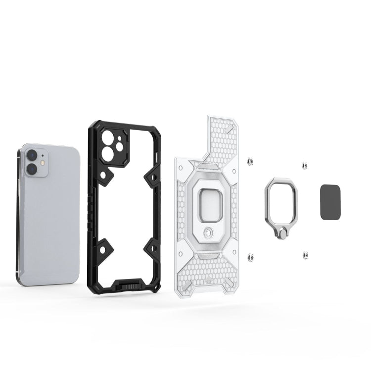 For iPhone 12 Space PC+TPU Ring Holder Protective Case