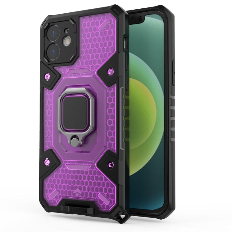 For iPhone 12 Space PC+TPU Ring Holder Protective Case
