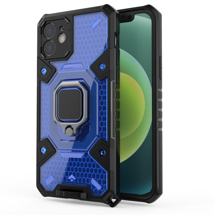 For iPhone 12 Space PC+TPU Ring Holder Protective Case