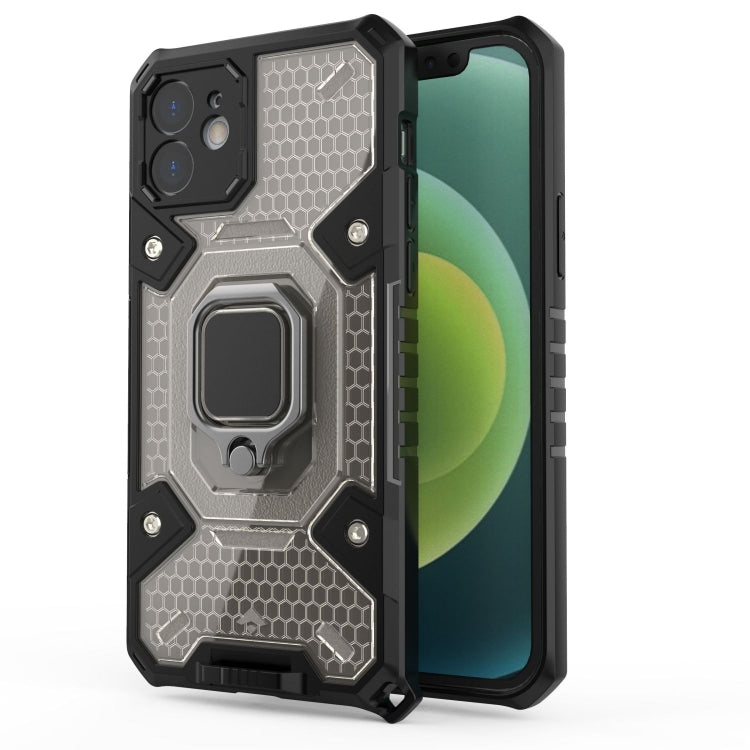 For iPhone 12 Space PC+TPU Ring Holder Protective Case