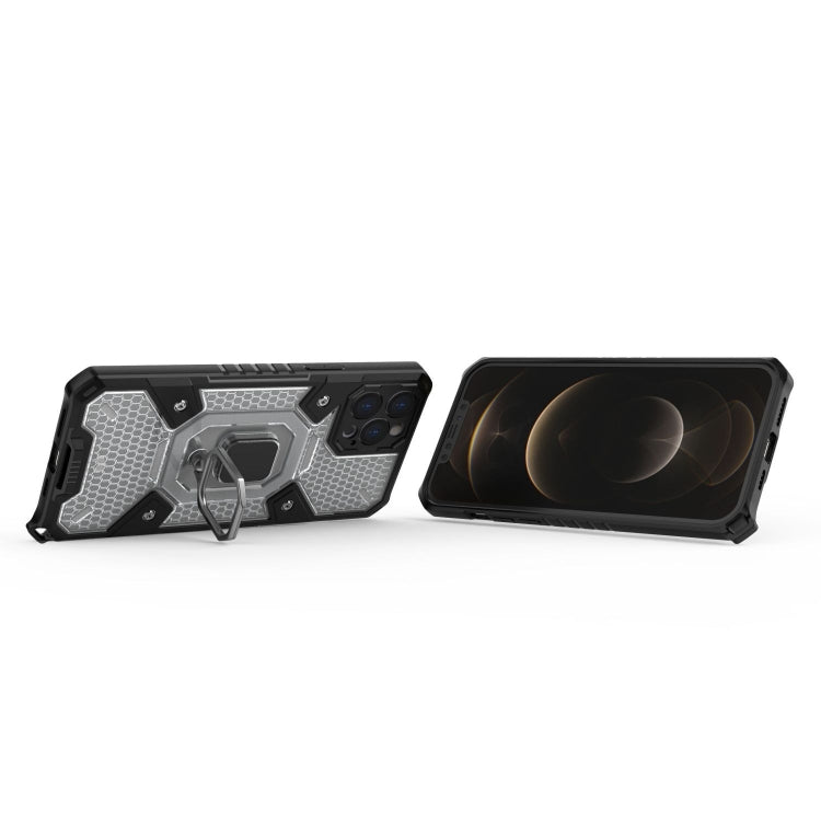 For iPhone 12 Pro Max Space PC+TPU Ring Holder Protective Case