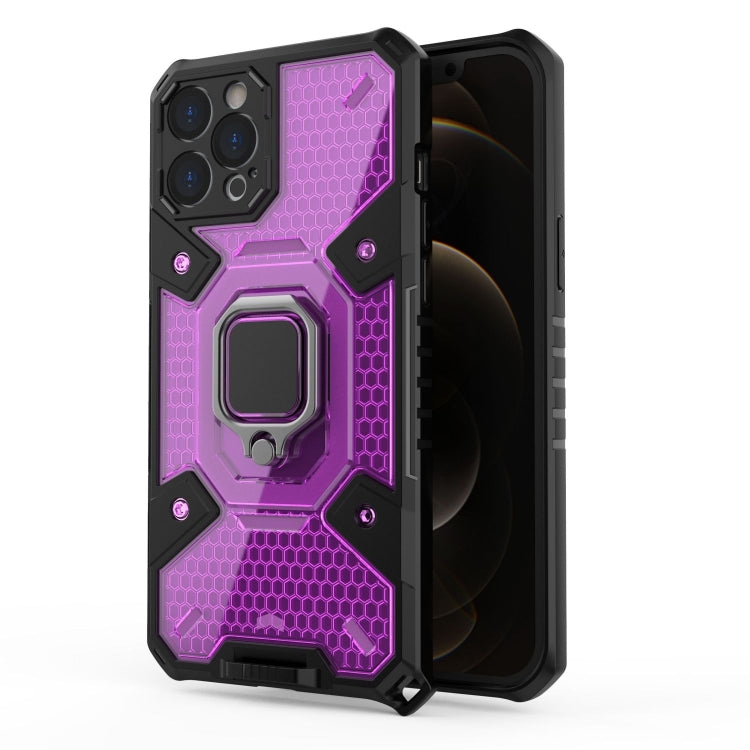 For iPhone 12 Pro Max Space PC+TPU Ring Holder Protective Case