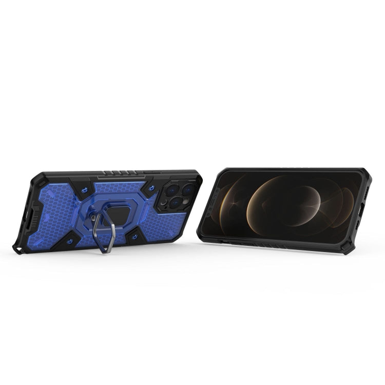 For iPhone 12 Pro Max Space PC+TPU Ring Holder Protective Case