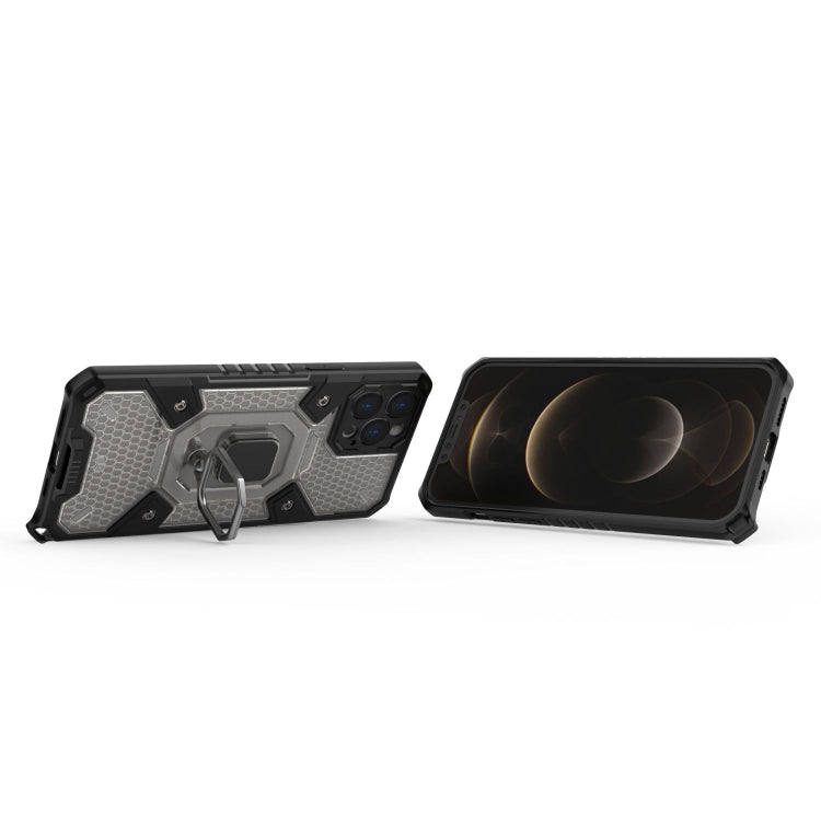 For iPhone 12 Pro Max Space PC+TPU Ring Holder Protective Case