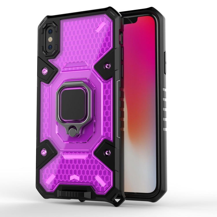 For iPhone X Space PC+TPU Ring Holder Protective Case