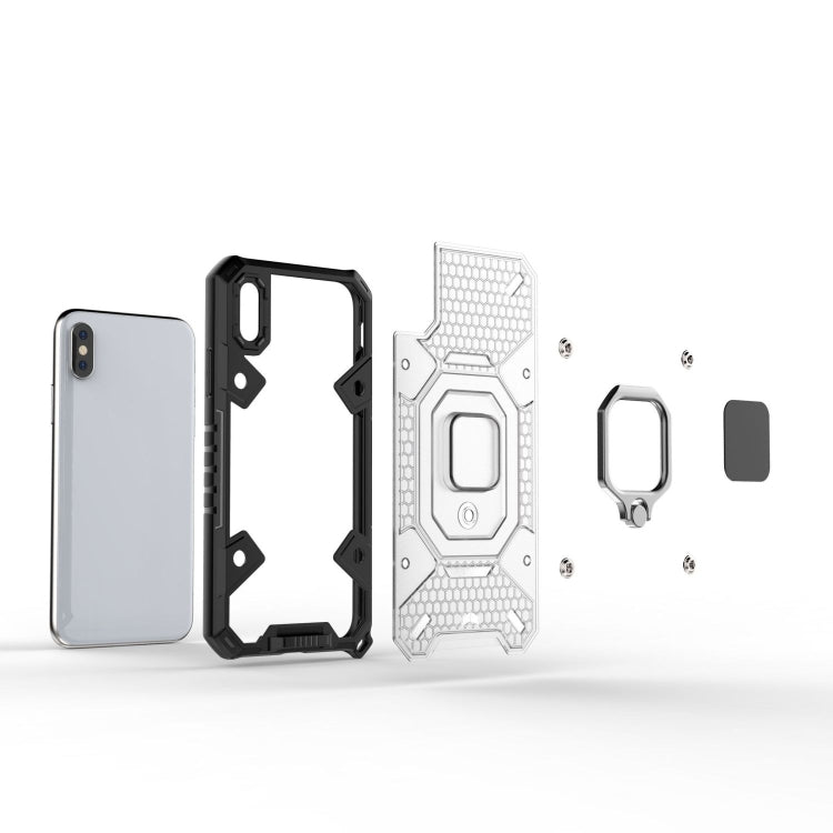 For iPhone X Space PC+TPU Ring Holder Protective Case