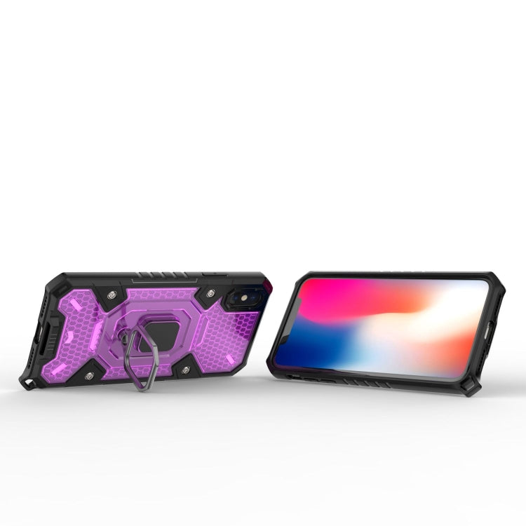 For iPhone X Space PC+TPU Ring Holder Protective Case