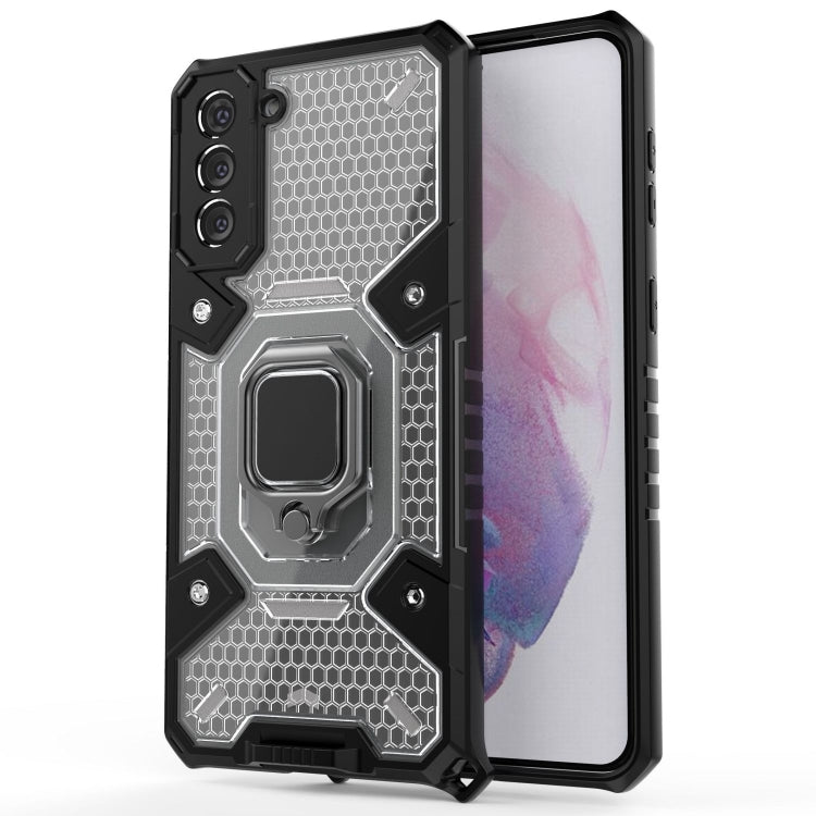 For Samsung Galaxy S21+ 5G Space PC+TPU Ring Holder Protective Case