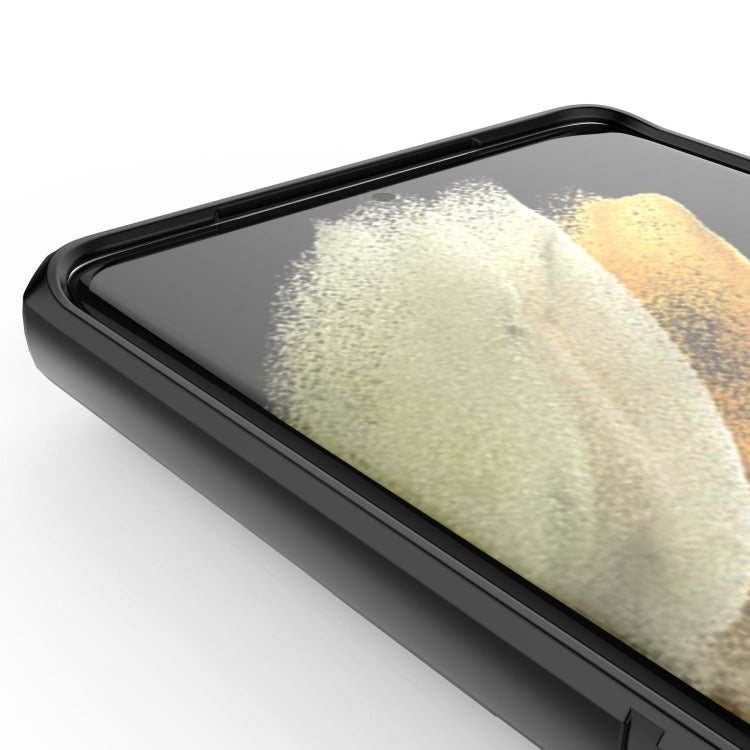 For Samsung Galaxy S21 Ultra 5G Space PC+TPU Ring Holder Protective Case