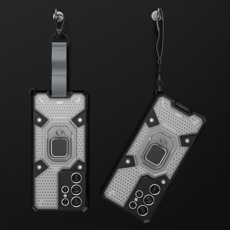 For Samsung Galaxy S21 Ultra 5G Space PC+TPU Ring Holder Protective Case