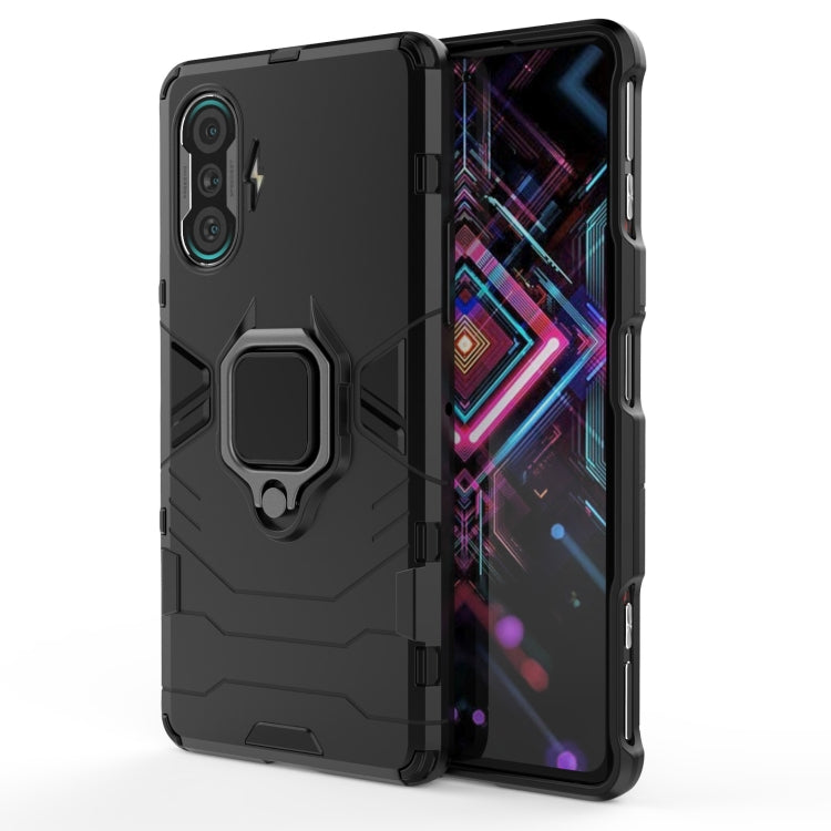 For Xiaomi Redmi K40 Gaming Shockproof PC + TPU Protective Case with Magnetic Ring Holder