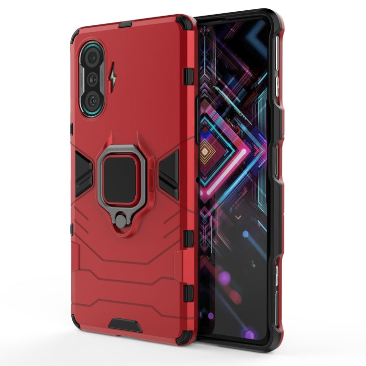 For Xiaomi Redmi K40 Gaming Shockproof PC + TPU Protective Case with Magnetic Ring Holder