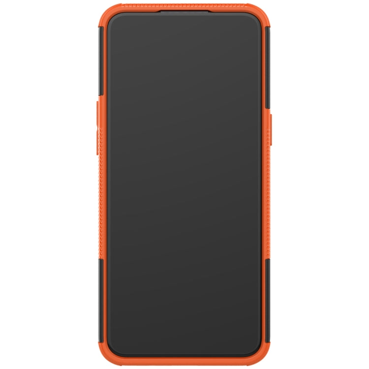 For OPPO Realme 5 Tire Texture TPU + PC Shockproof Case with Holder