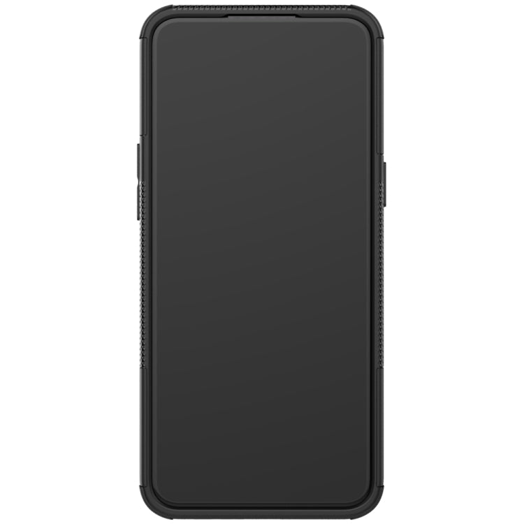 For OPPO Realme 5 Tire Texture TPU + PC Shockproof Case with Holder