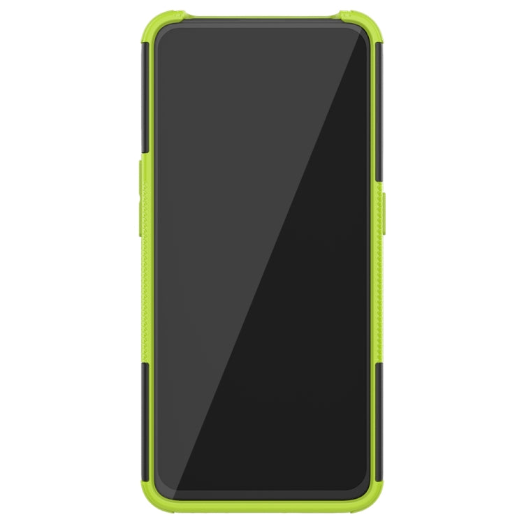 For OPPO RENO 2 Tire Texture TPU + PC Shockproof Case with Holder