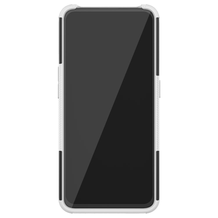 For OPPO RENO 2 Tire Texture TPU + PC Shockproof Case with Holder