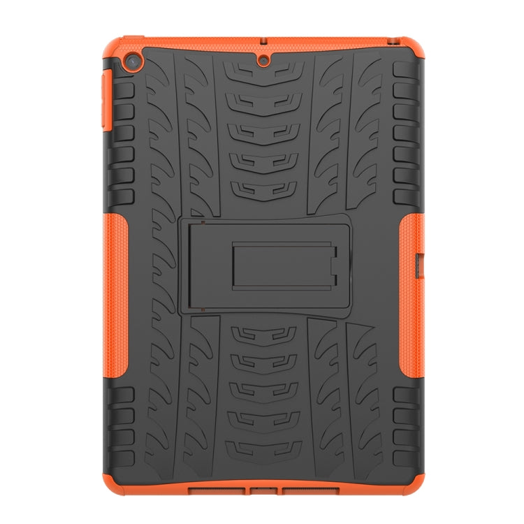 For iPad 10.2 Tire Texture TPU + PC Shockproof Case with Holder