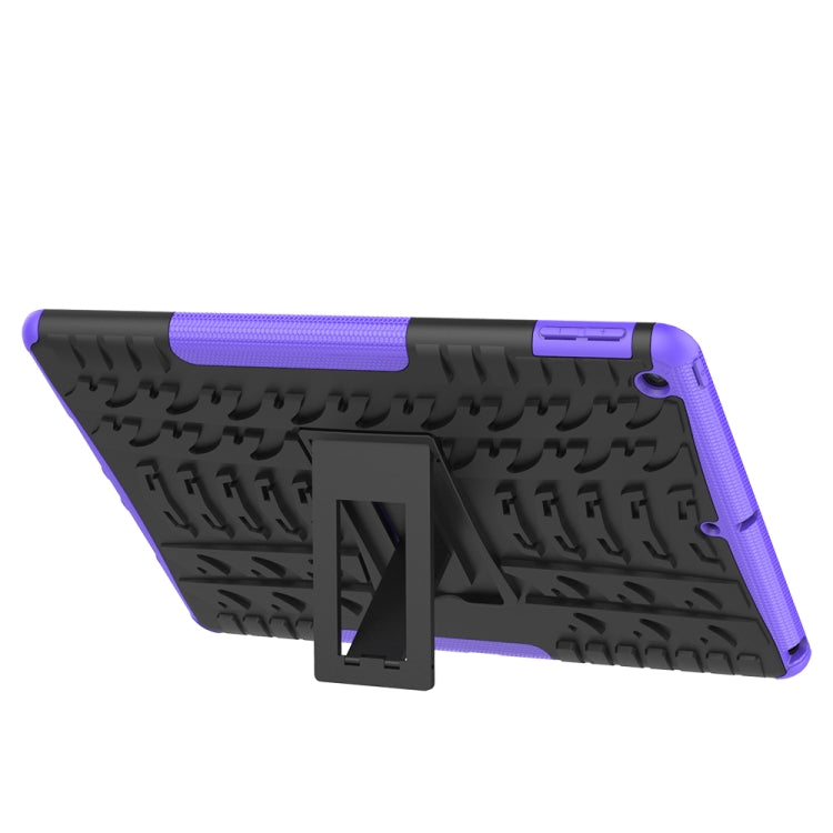 For iPad 10.2 Tire Texture TPU + PC Shockproof Case with Holder
