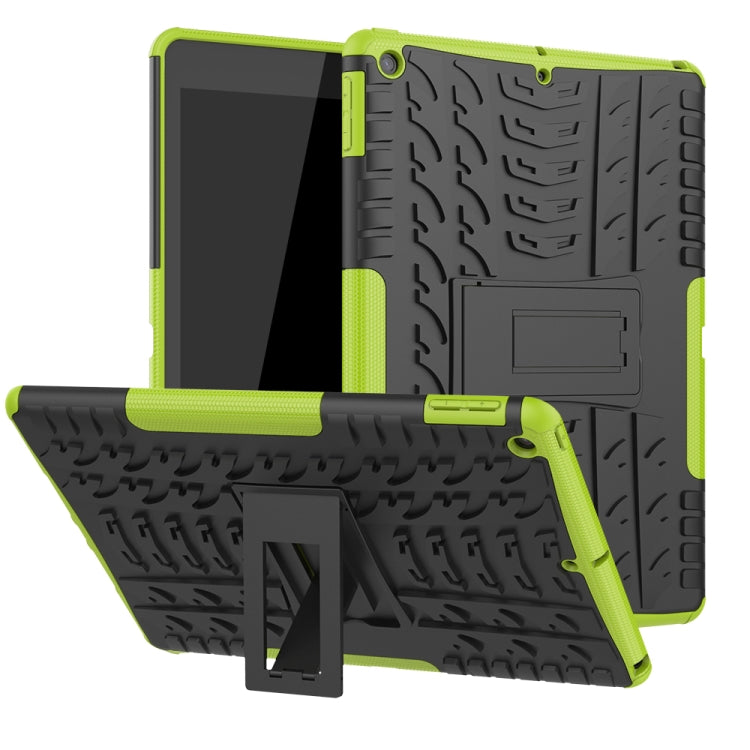 For iPad 10.2 Tire Texture TPU + PC Shockproof Case with Holder