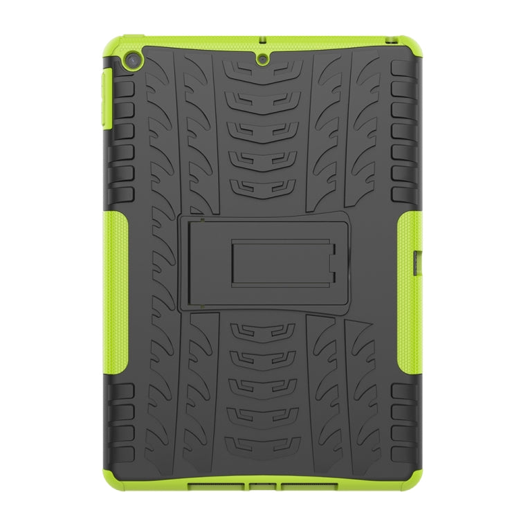 For iPad 10.2 Tire Texture TPU + PC Shockproof Case with Holder