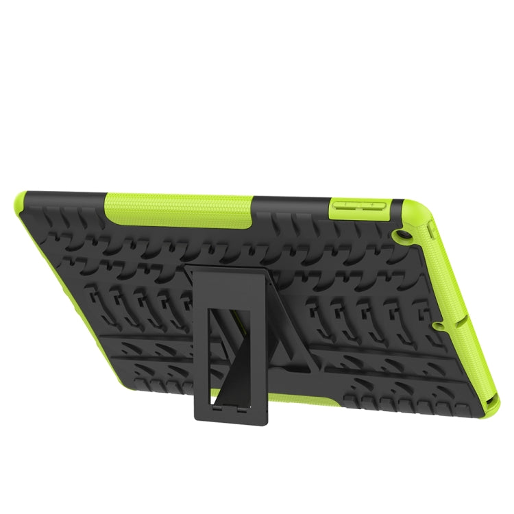 For iPad 10.2 Tire Texture TPU + PC Shockproof Case with Holder