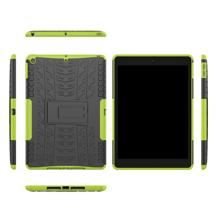 For iPad 10.2 Tire Texture TPU + PC Shockproof Case with Holder