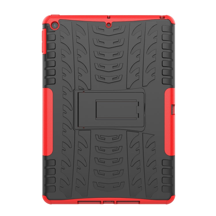 For iPad 10.2 Tire Texture TPU + PC Shockproof Case with Holder