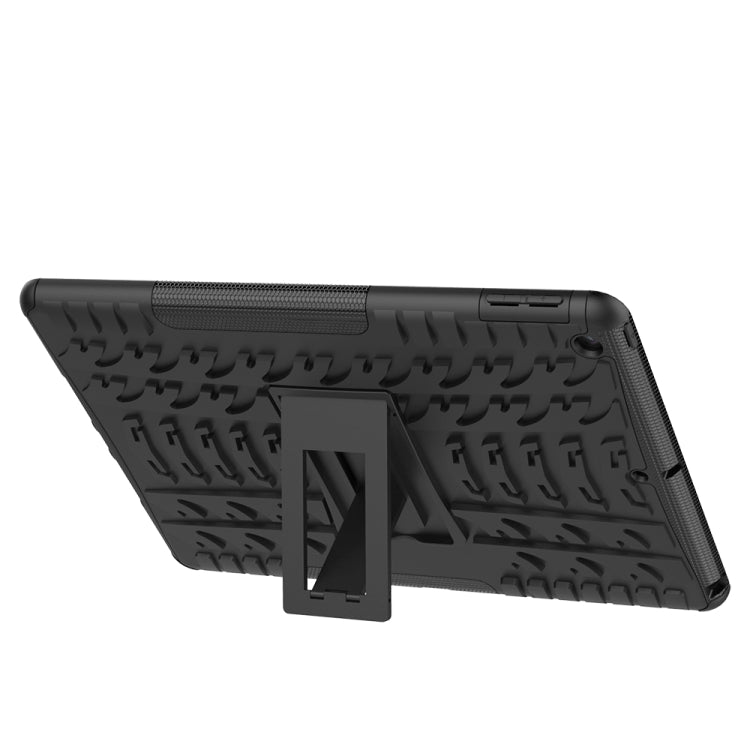 For iPad 10.2 Tire Texture TPU + PC Shockproof Case with Holder