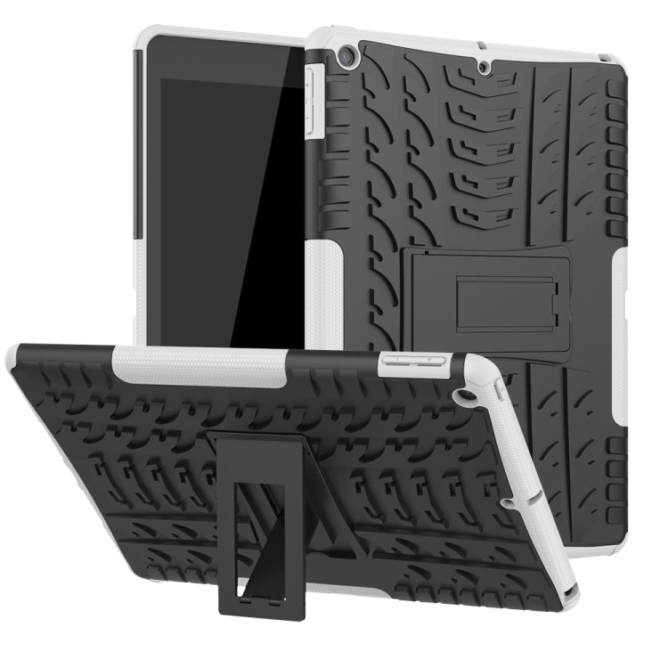 For iPad 10.2 Tire Texture TPU + PC Shockproof Case with Holder