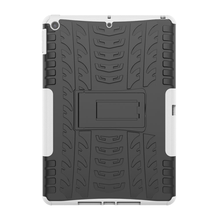 For iPad 10.2 Tire Texture TPU + PC Shockproof Case with Holder