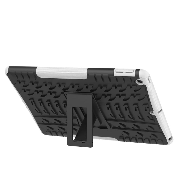 For iPad 10.2 Tire Texture TPU + PC Shockproof Case with Holder