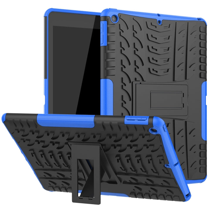 For iPad 10.2 Tire Texture TPU + PC Shockproof Case with Holder