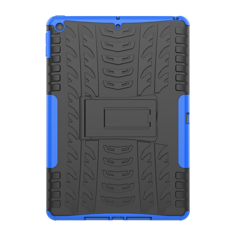 For iPad 10.2 Tire Texture TPU + PC Shockproof Case with Holder