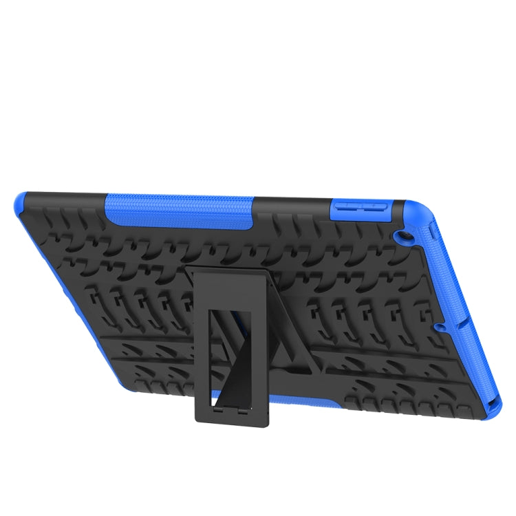 For iPad 10.2 Tire Texture TPU + PC Shockproof Case with Holder