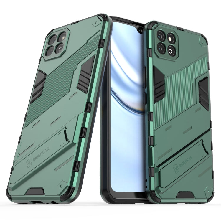 For Honor Play 20 Punk Armor 2 in 1 PC + TPU Shockproof Case with Invisible Holder