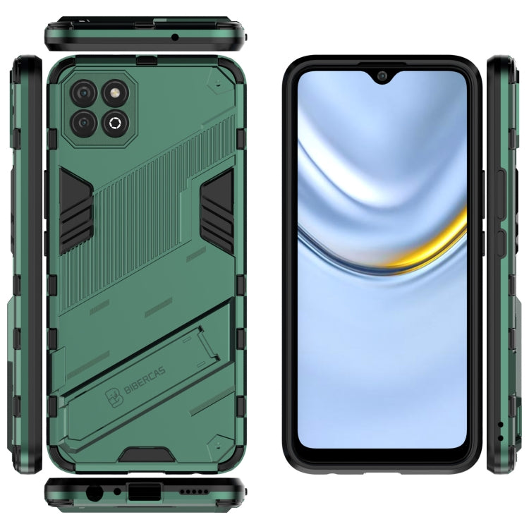For Honor Play 20 Punk Armor 2 in 1 PC + TPU Shockproof Case with Invisible Holder