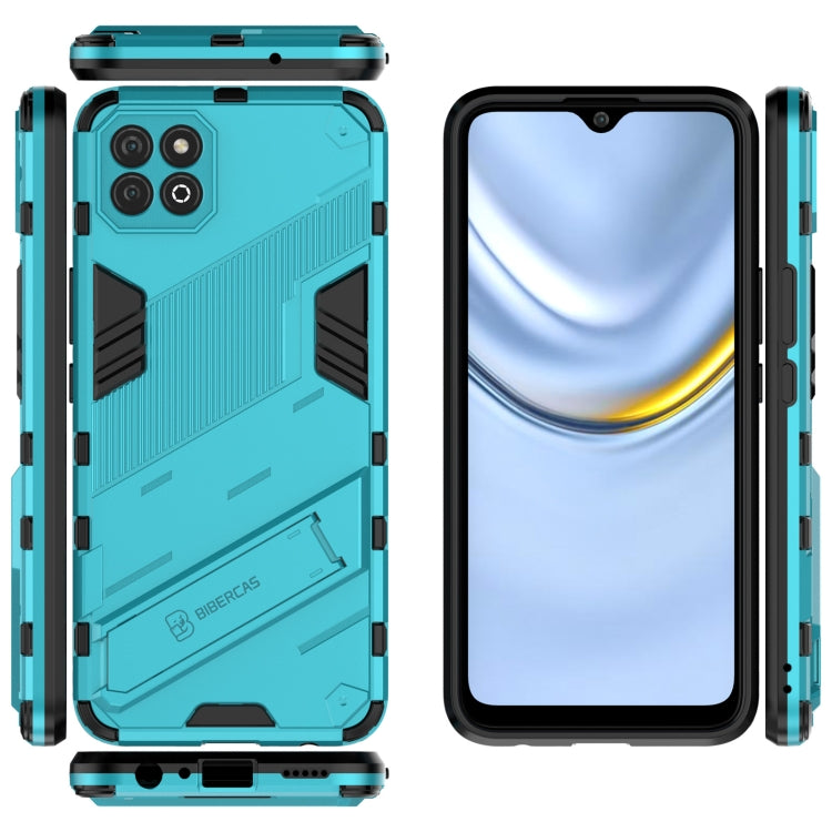 For Honor Play 20 Punk Armor 2 in 1 PC + TPU Shockproof Case with Invisible Holder