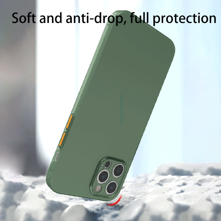 For iPhone 12 Pro Max 0.3mm Ultra-thin Frosted Soft Case with Detachable Buttons