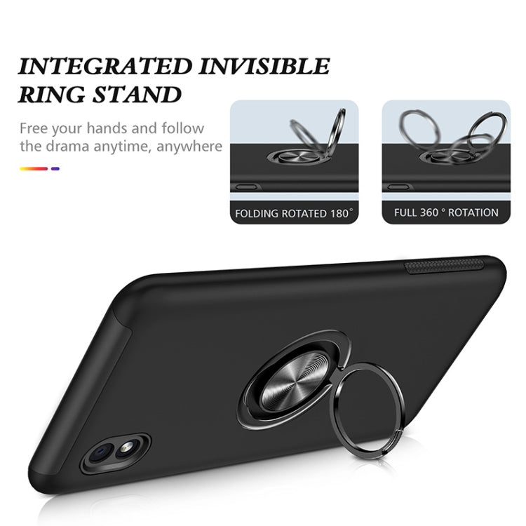 For Samsung Galaxy A01 Core PC + TPU Shockproof Magnetic Protective Case with Invisible Ring Holder