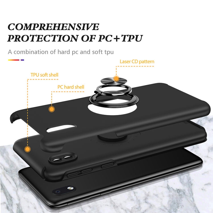 For Samsung Galaxy A01 Core PC + TPU Shockproof Magnetic Protective Case with Invisible Ring Holder