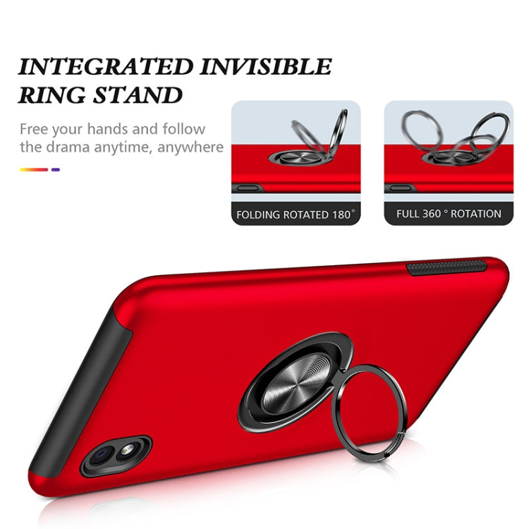 For Samsung Galaxy A01 Core PC + TPU Shockproof Magnetic Protective Case with Invisible Ring Holder