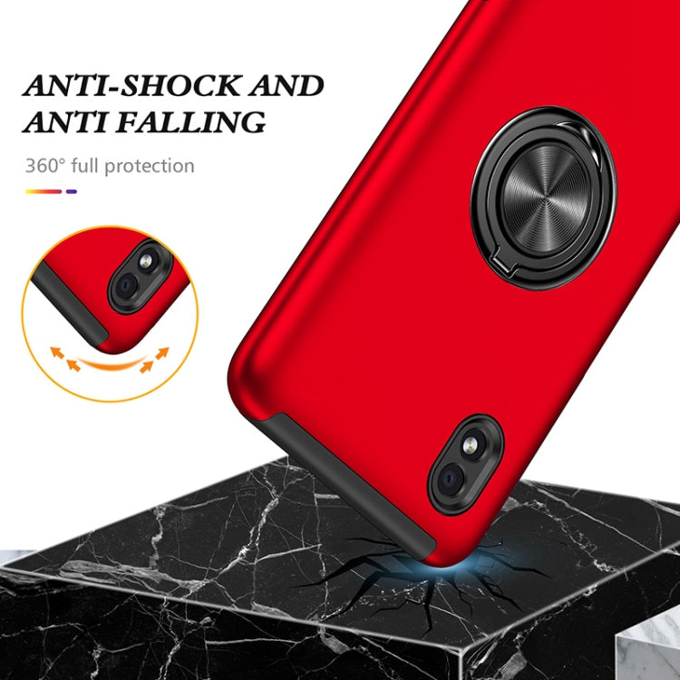 For Samsung Galaxy A01 Core PC + TPU Shockproof Magnetic Protective Case with Invisible Ring Holder