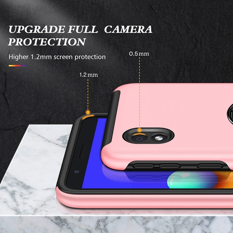 For Samsung Galaxy A01 Core PC + TPU Shockproof Magnetic Protective Case with Invisible Ring Holder